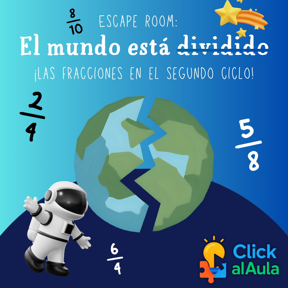 Escape Room de Fracciones "El Mundo está dividido"