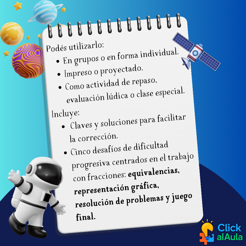 Escape Room de Fracciones "El Mundo está dividido"